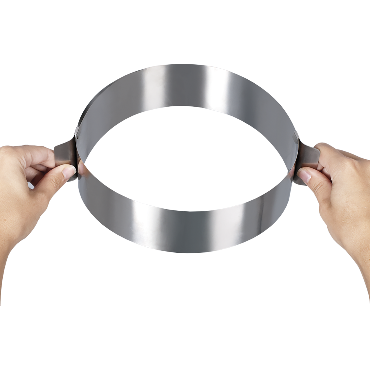 GUSTO CASA - Anello Regolabile tondo in Acciaio Inox - diametro da 16 cm a 32 cm