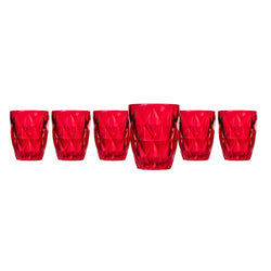 GUSTO CASA - Bicchieri in vetro colore rosso StyleRouge - set 6 pezzi