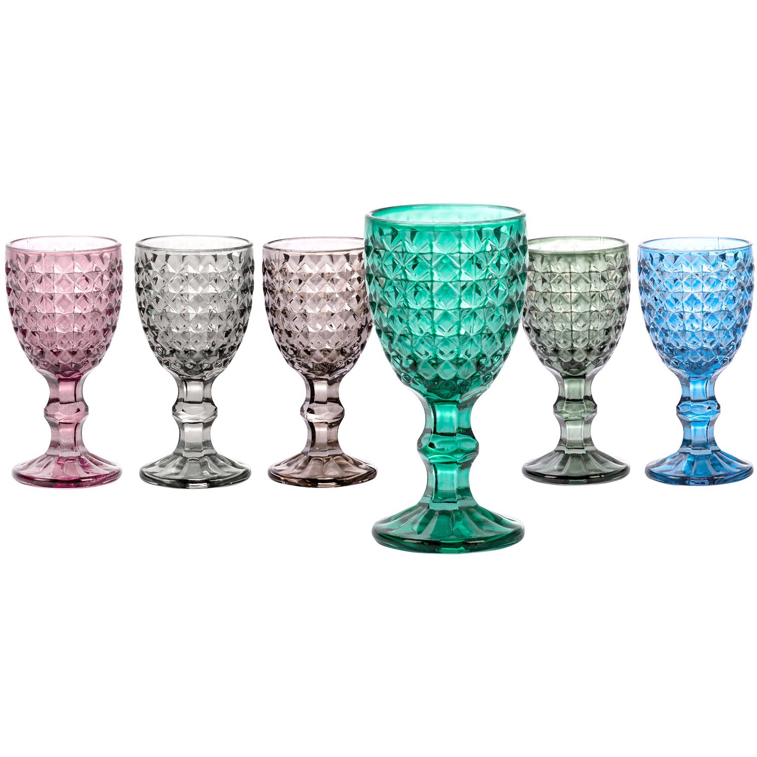 GUSTO CASA - Calici Liquore in vetro Adamas 7 cl - set 6 pezzi