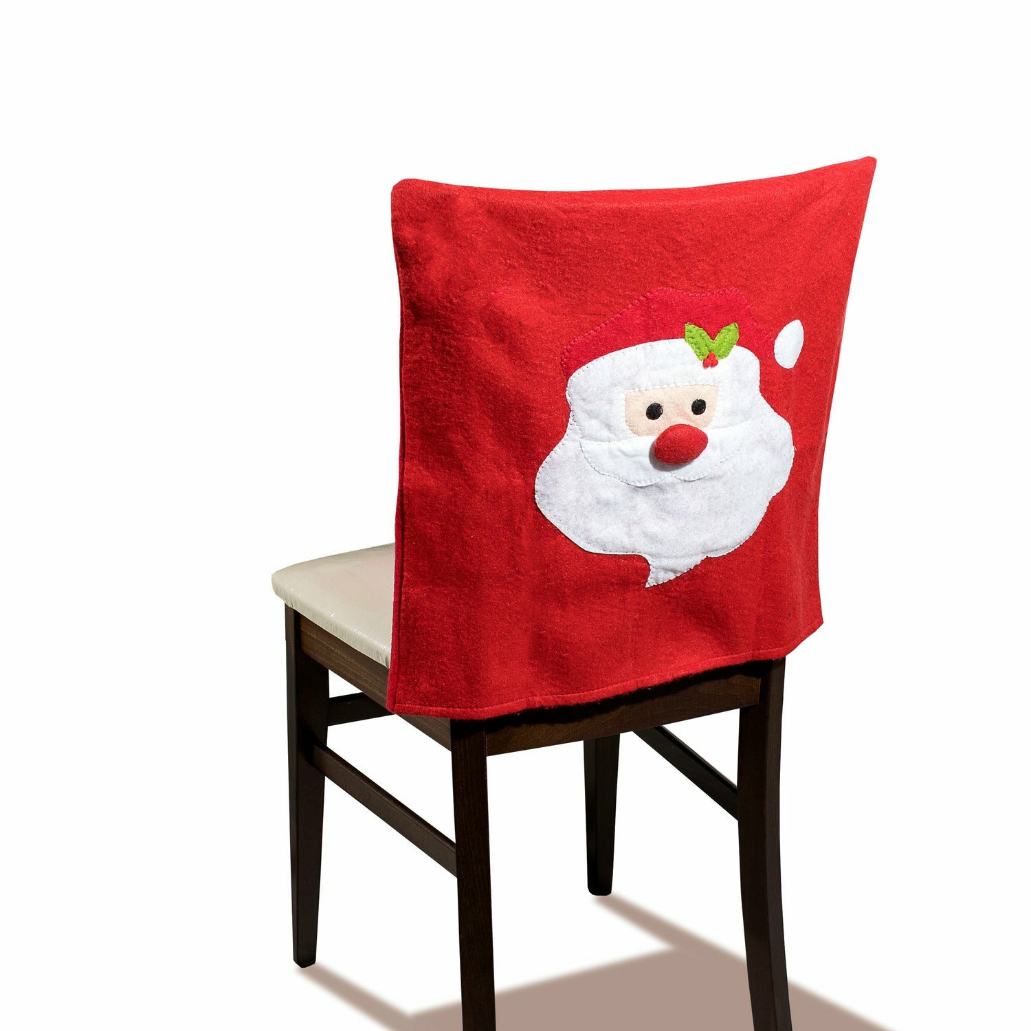 VESTIAMO CASA GRAN NATALE - Coprisedia Natalizio con Babbo Natale in Tessuto TNT