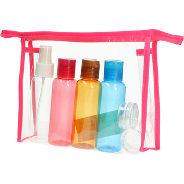 2 Bottiglie Vuote Trasparenti In Plastica 400ml Con Coperchio A Scatto – Ricaricabili E Portatili - 3