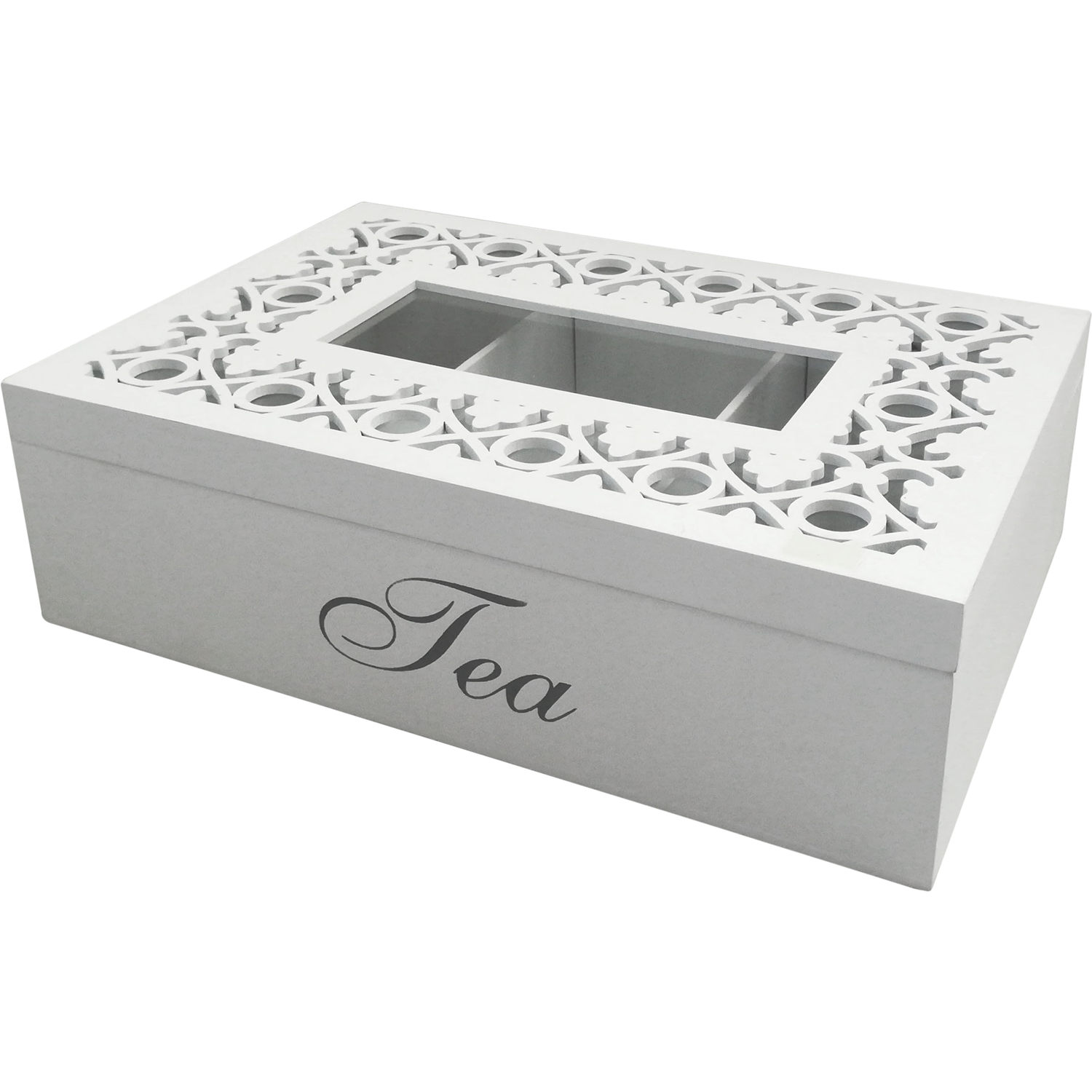 GUSTO CASA - Porta tisane 6 scomparti bianco - h7x24x16 cm
