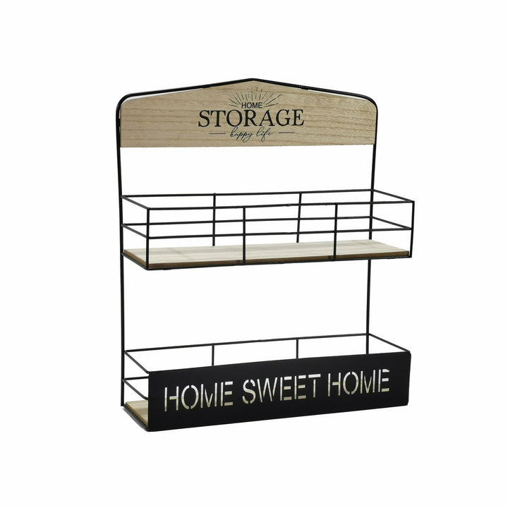 VESTIAMO CASA - Mensola con 2 Ripiani MDF e Metallo - h39,5x35x11 cm