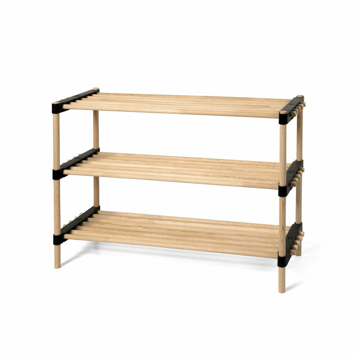 VESTIAMO CASA - Scaffale multiuso 3 ripiani in legno di pino Linea Woodpine - h52x76x28 cm