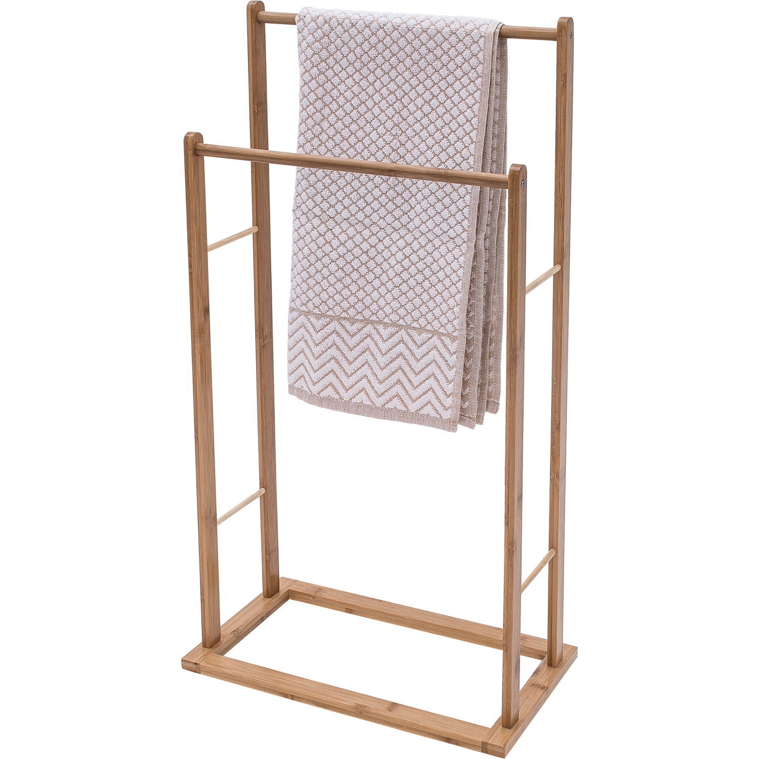 VESTIAMO CASA - Portasciugamani in Bamboo 2 posti - h80x41x24 cm