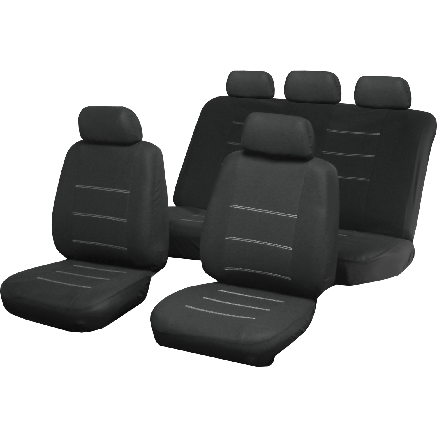 AUTO SPRINT - Coprisedili auto universale colore nero - 9 pezzi