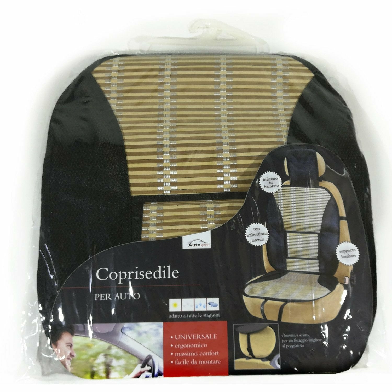 AUTO SPRINT - Coprisedile per Auto Universale foderato in Bamboo