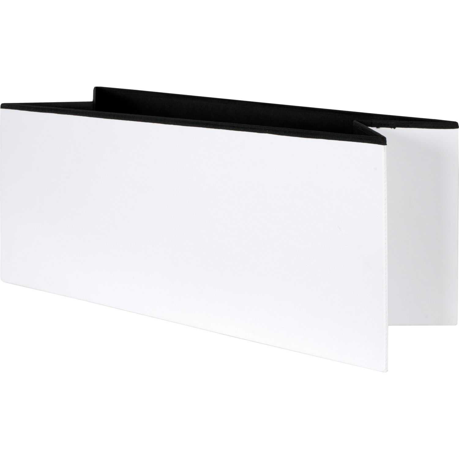 VESTIAMO CASA - Pouf Contenitore Bianco in ecopelle richiudibile h38x76x38 cm