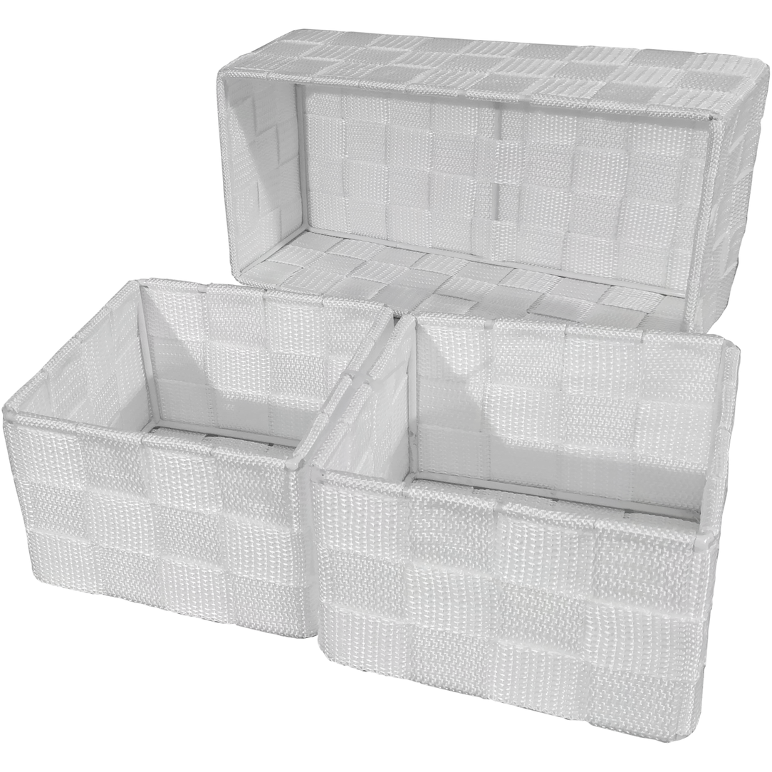 VESTIAMO CASA - Set contenitori bianchi 3 pezzi