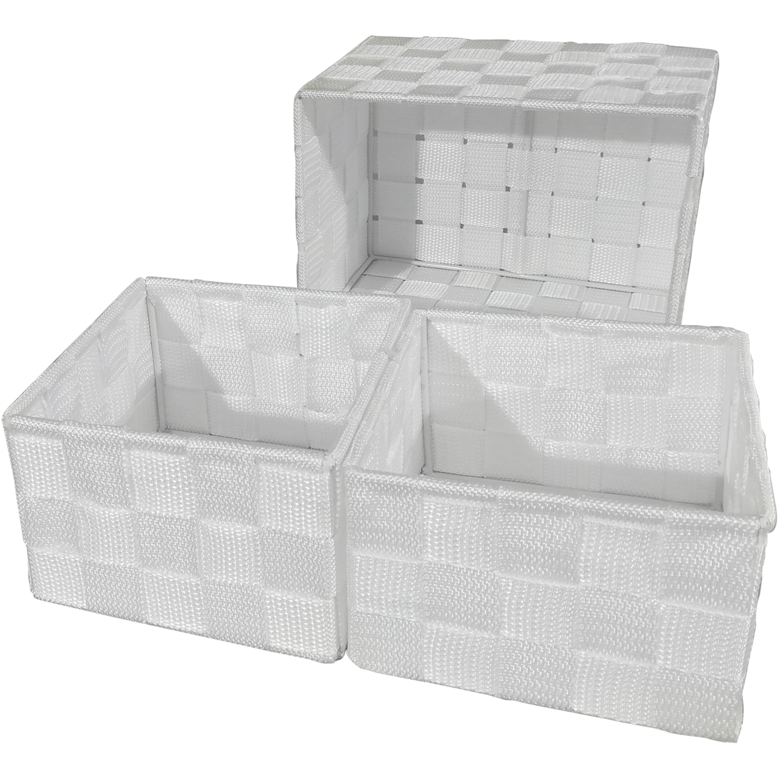 VESTIAMO CASA - Set contenitori bianchi 3 pezzi