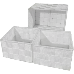 VESTIAMO CASA - Set contenitori bianchi 3 pezzi