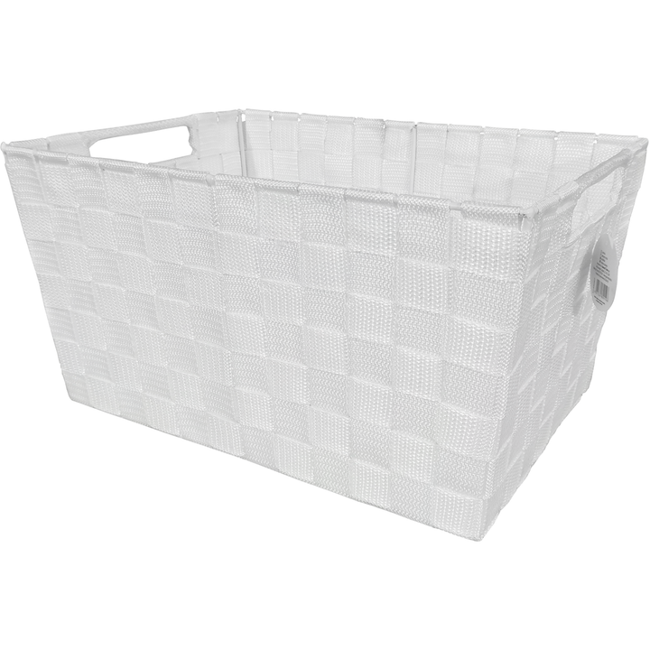 VESTIAMO CASA - Cestino con Manici Bianco - h18x35x25 cm