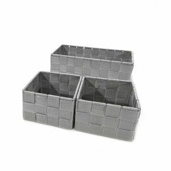 VESTIAMO CASA - Set contenitori grigio 3 pezzi