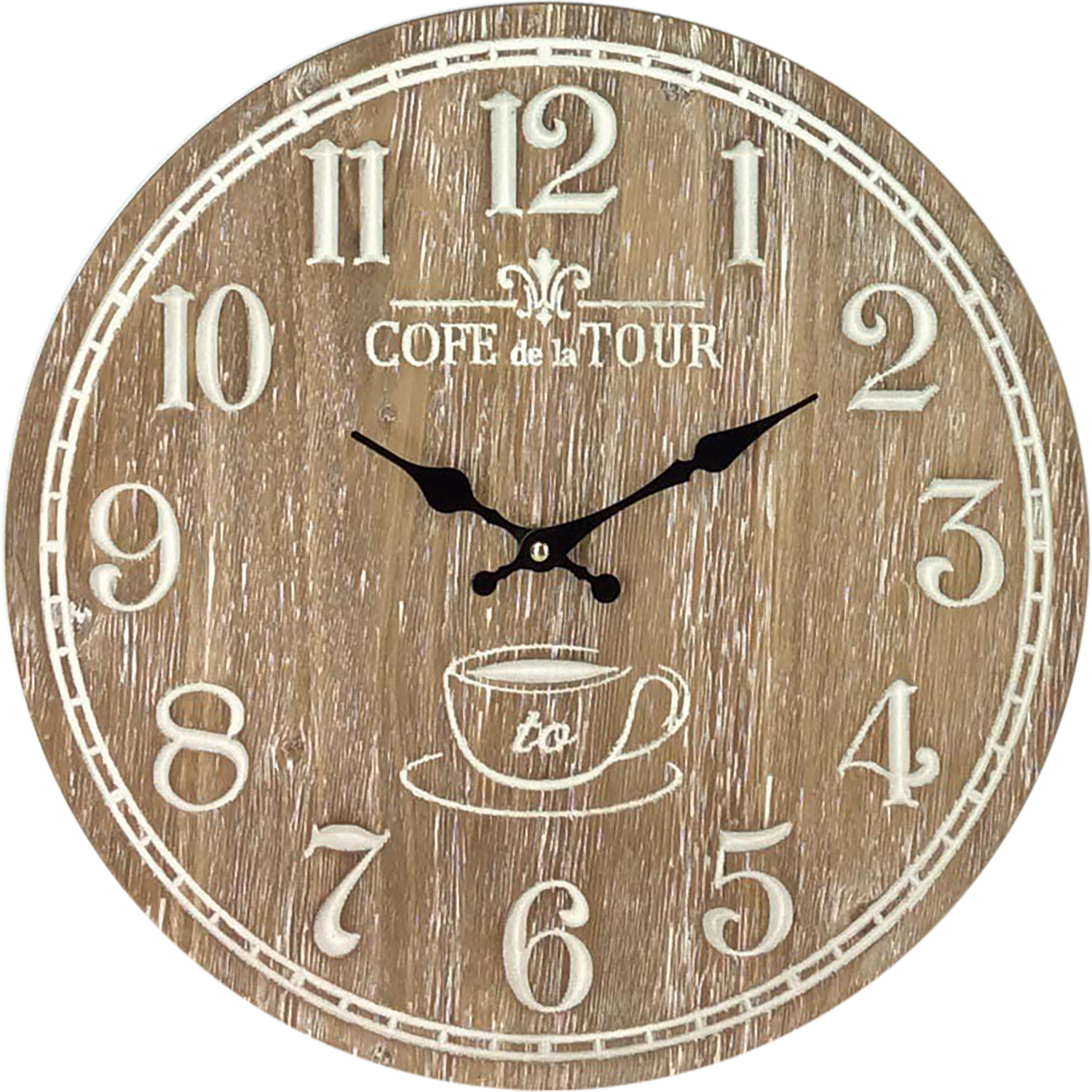 VESTIAMO CASA - Orologio da parete effetto Legno - diametro 40 cm