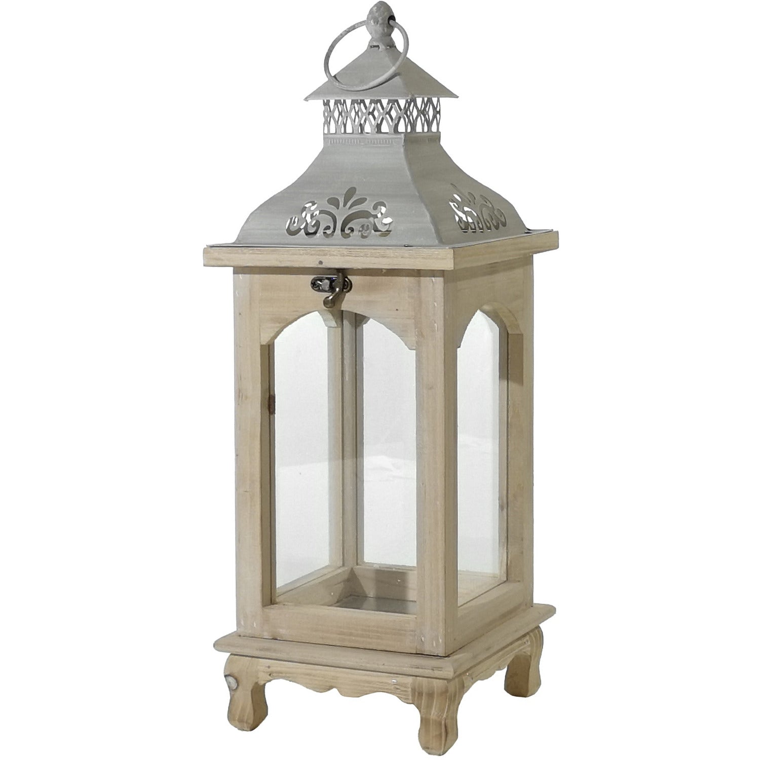 VESTIAMO CASA - Lanterna Portacandele in legno - h44x17x17 cm