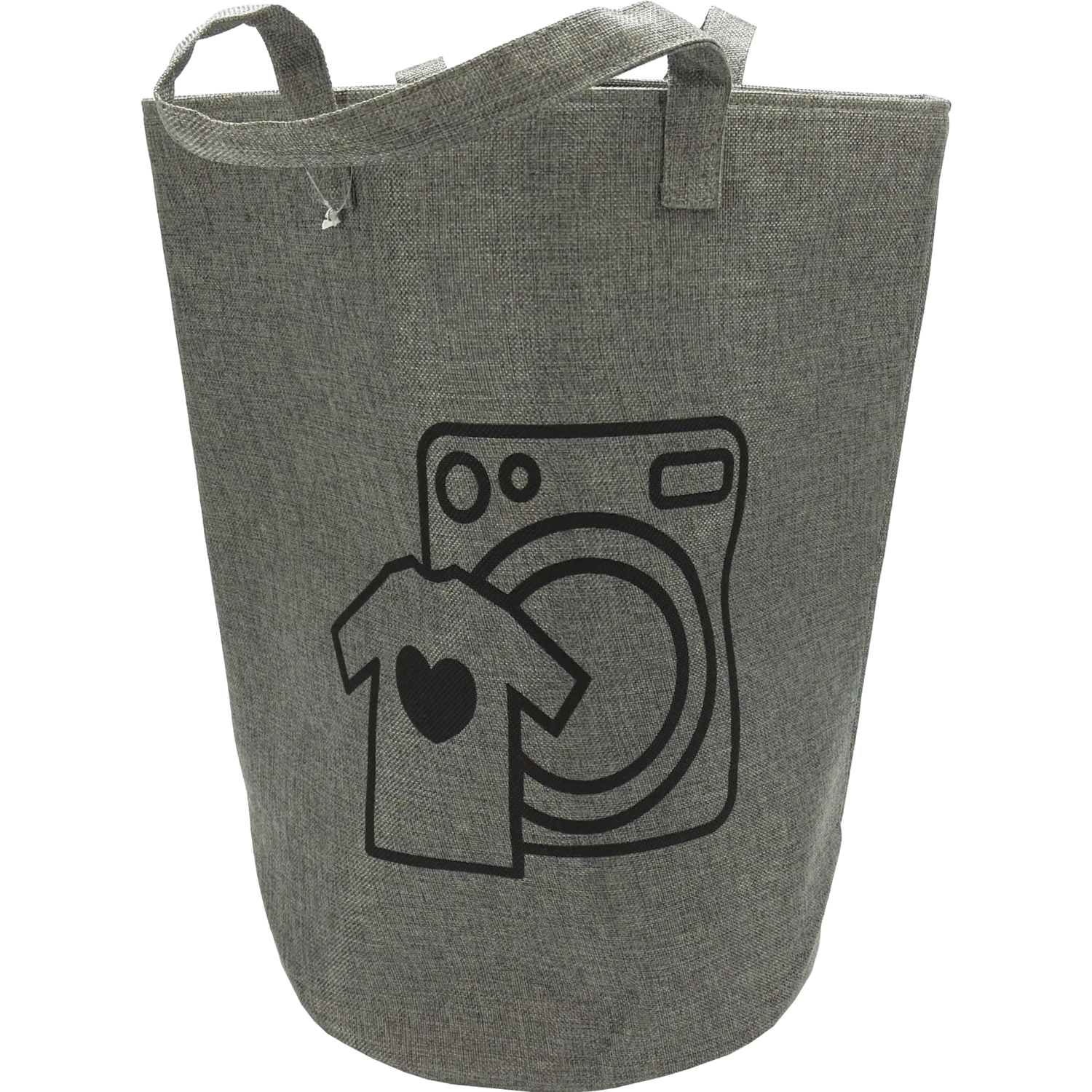 VESTIAMO CASA - Portabiancheria tondo con manici - h50cm x diametro 33 cm