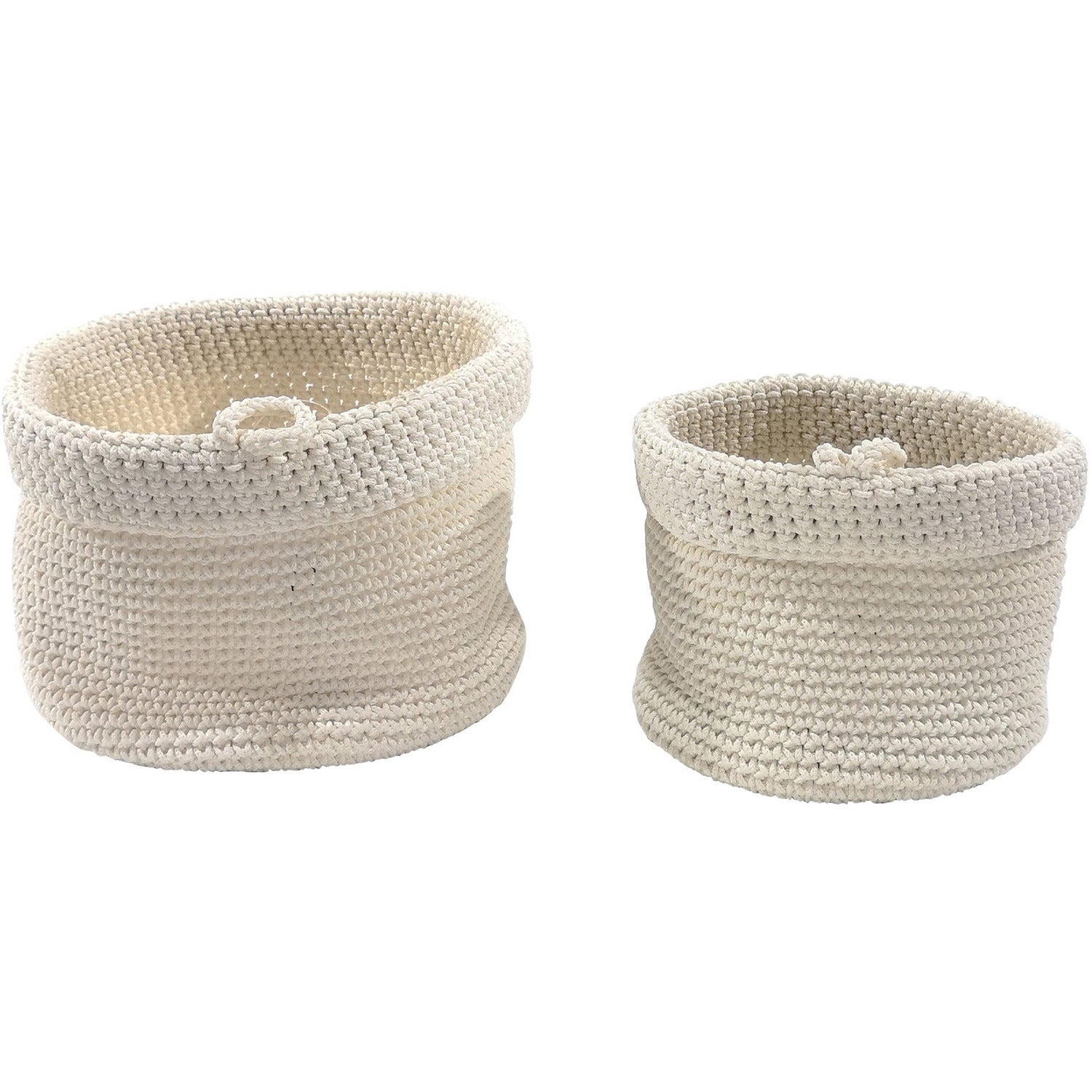 VESTIAMO CASA - Cestino in tessuto multiuso bianco - set 2 pezzi