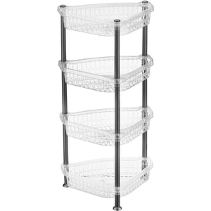 VESTIAMO CASA - Scaffale angolare multiuso 4 ripiani - h80x37x29 cm – Shop  On Line Happy Casa Store