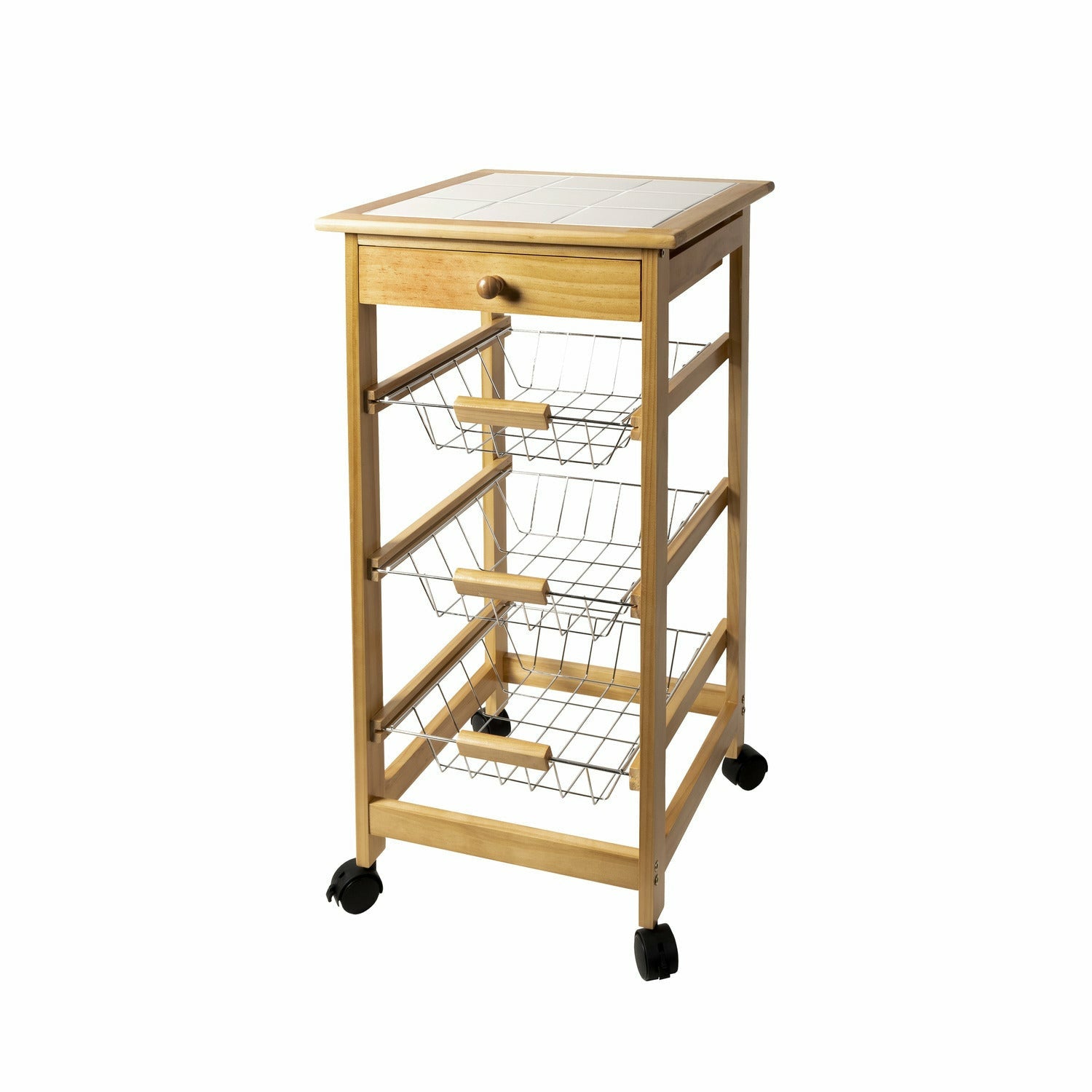 VESTIAMO CASA - Carrello da cucina in legno Evans - h76x37x37 cm