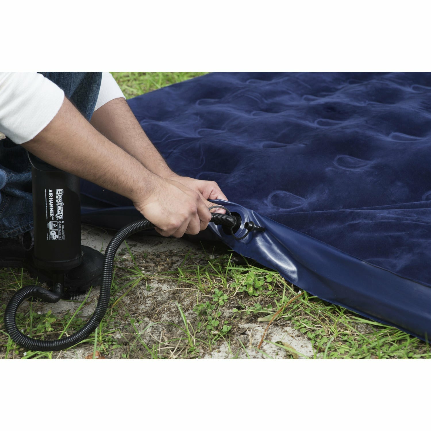 BESTWAY - Materasso Matrimoniale gonfiabile da campeggio Pavillo Blue Horizon - h22x203x183 cm