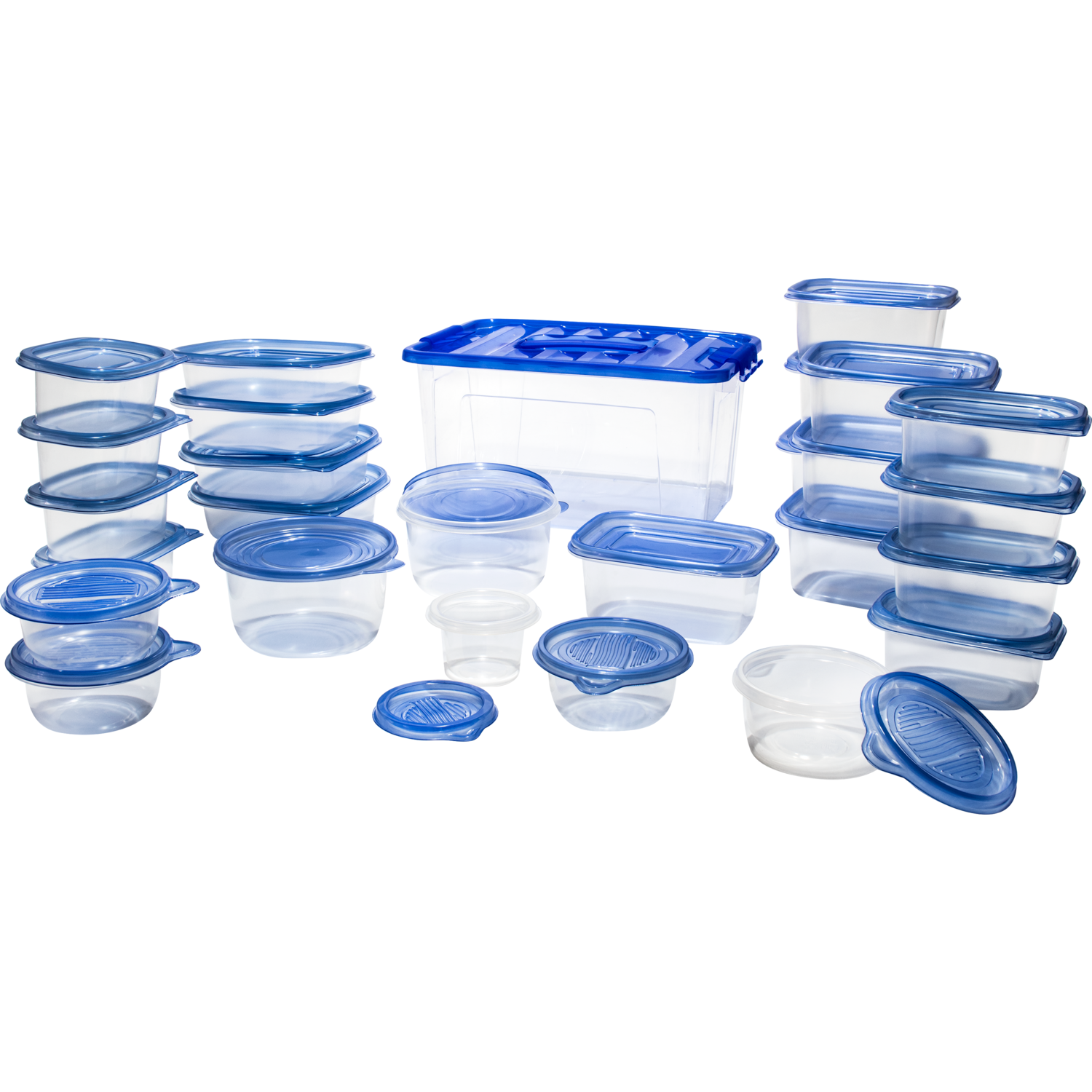 GUSTO CASA - Contenitori in Polipropilene con coperchio ermetico Food Organizer set 27 pezzi
