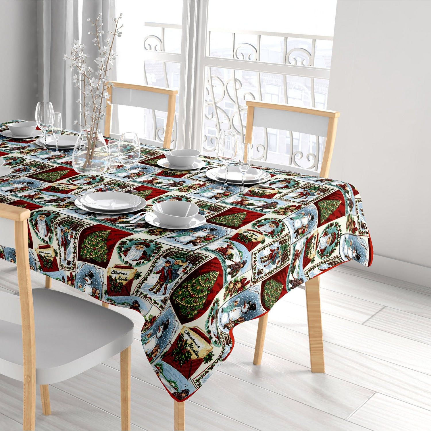 VESTIAMO CASA GRAN NATALE - Tovaglia Antimacchia effetto Gobelin 140x300 cm