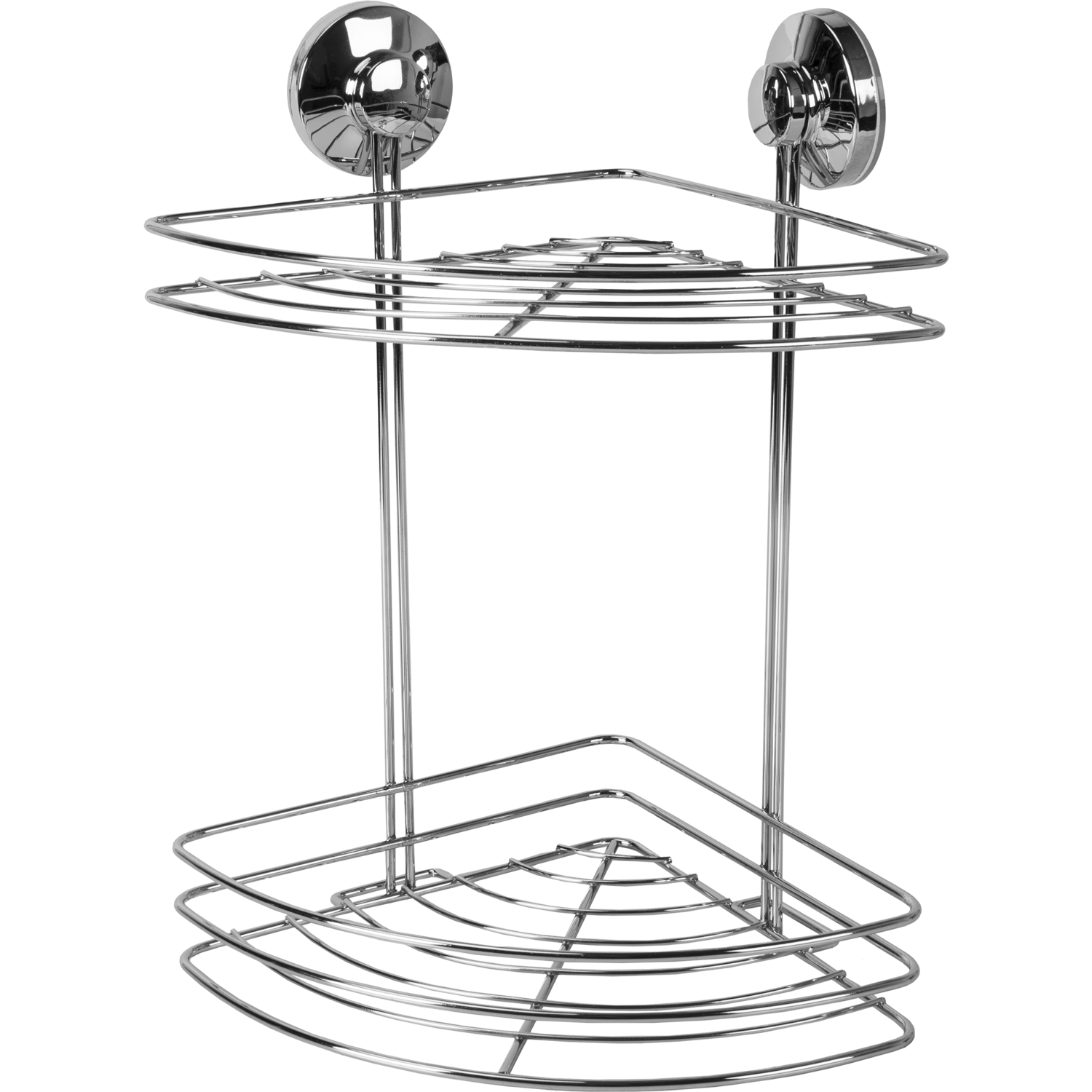 VESTIAMO CASA - Mensola Angolare 2 Ripiani con Ventosa - h34x27x20,5cm