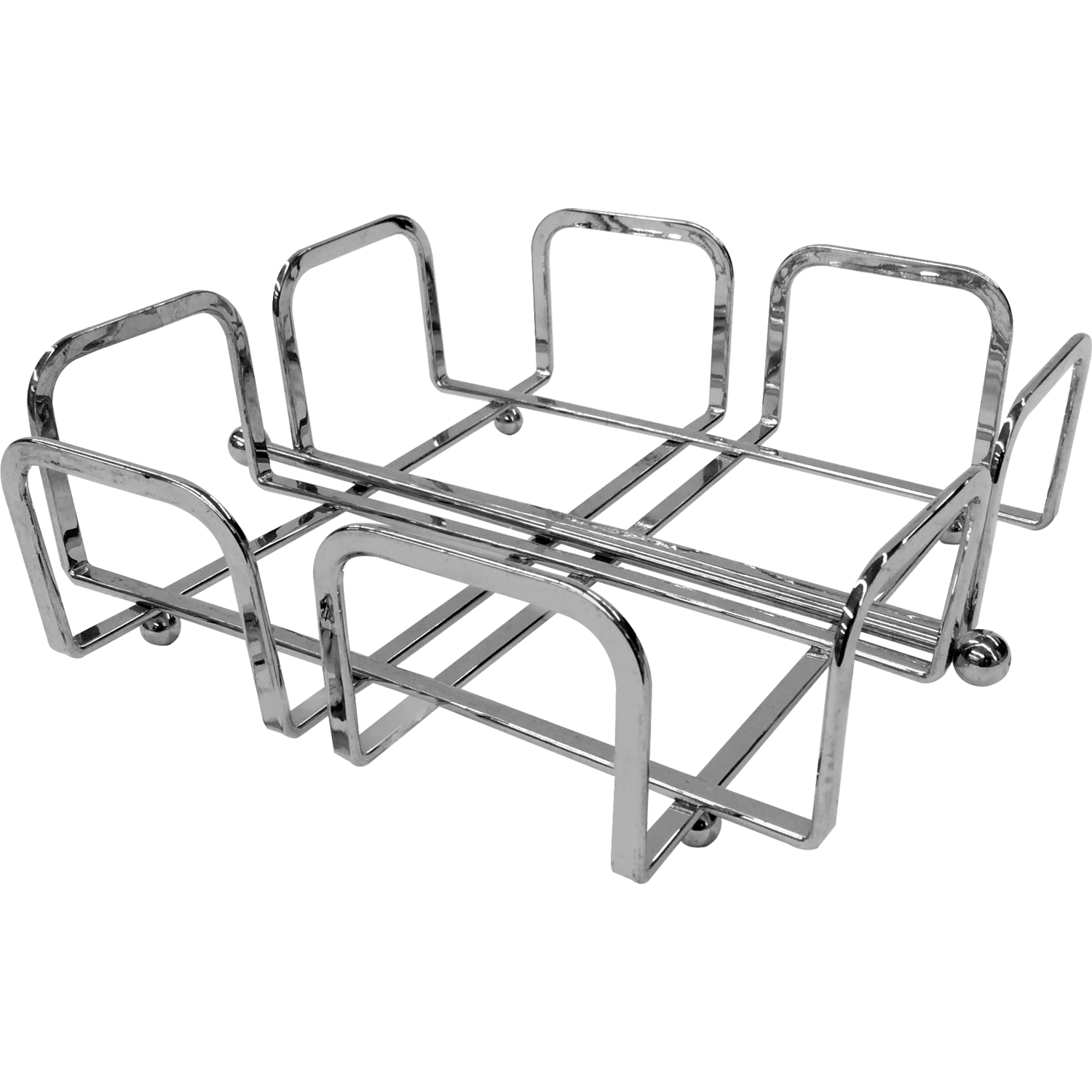 GUSTO CASA - Portatovaglioli in metallo cromato 20x20 cm