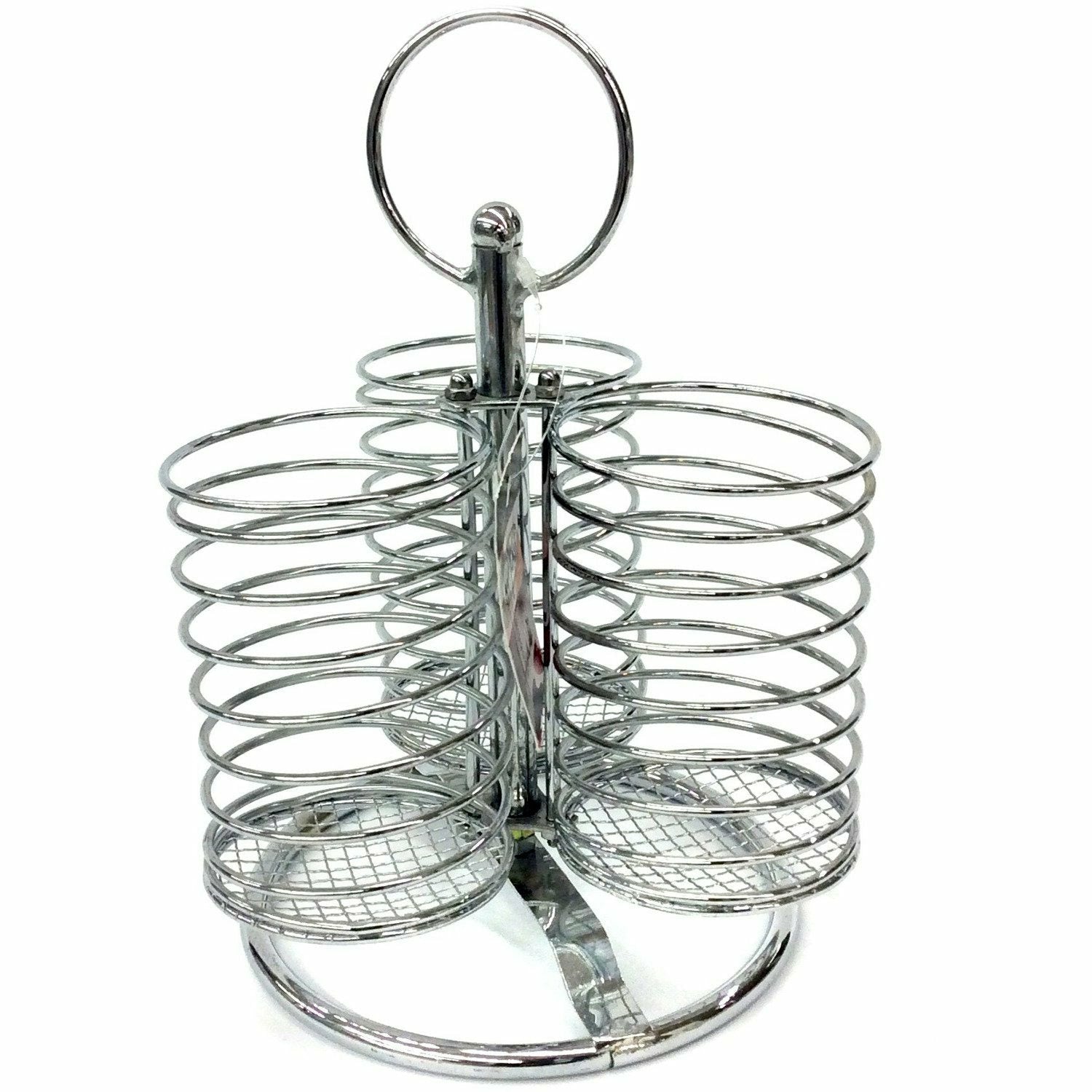 GUSTO CASA - Portaposate e bicchieri in metallo cromato