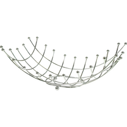 GUSTO CASA - Centrotavola rettangolare in metallo cromato - 44,5x25,5cm