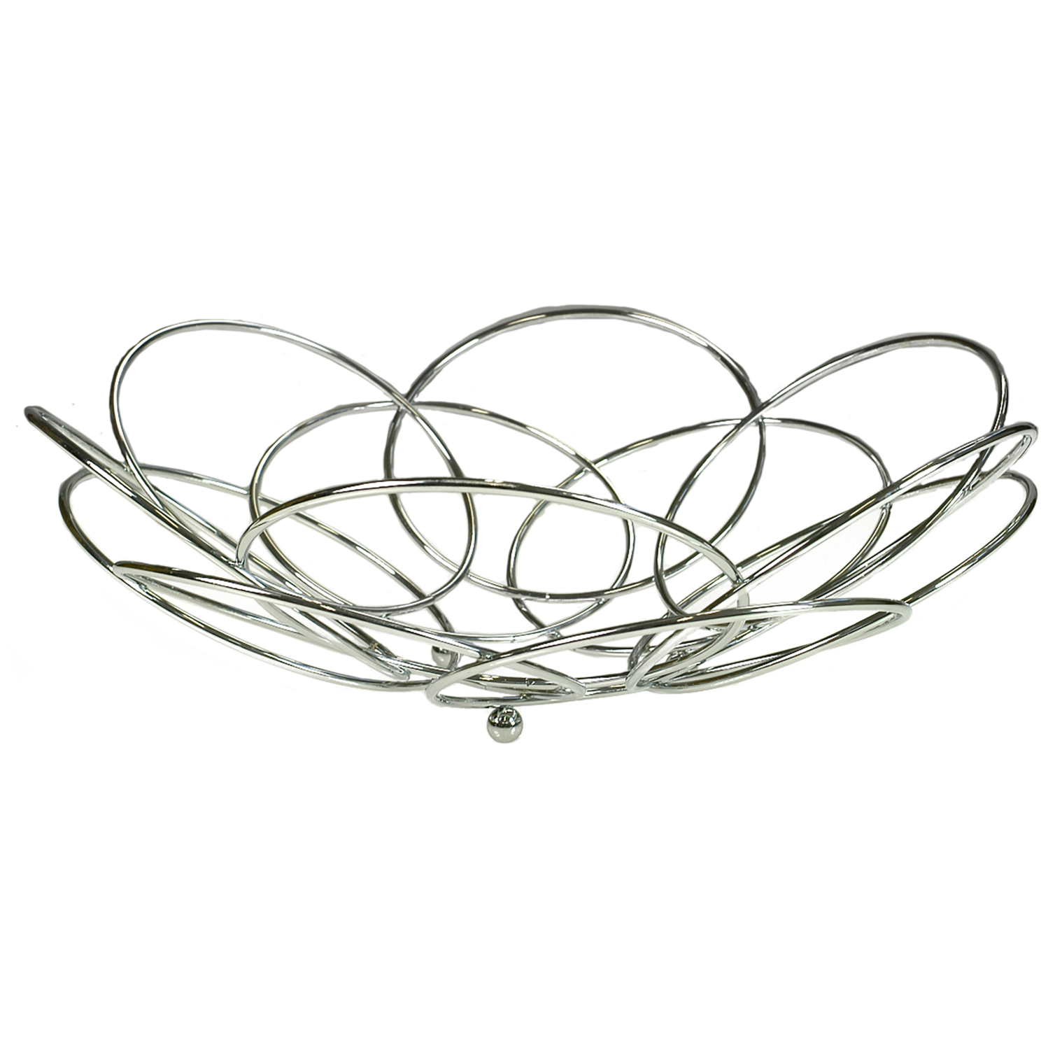 GUSTO CASA - Centrotavola in Metallo Cromato diametro 36 cm