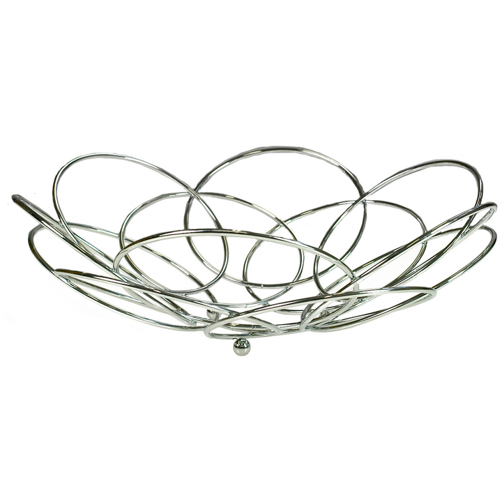 GUSTO CASA - Centrotavola in Metallo Cromato diametro 36 cm