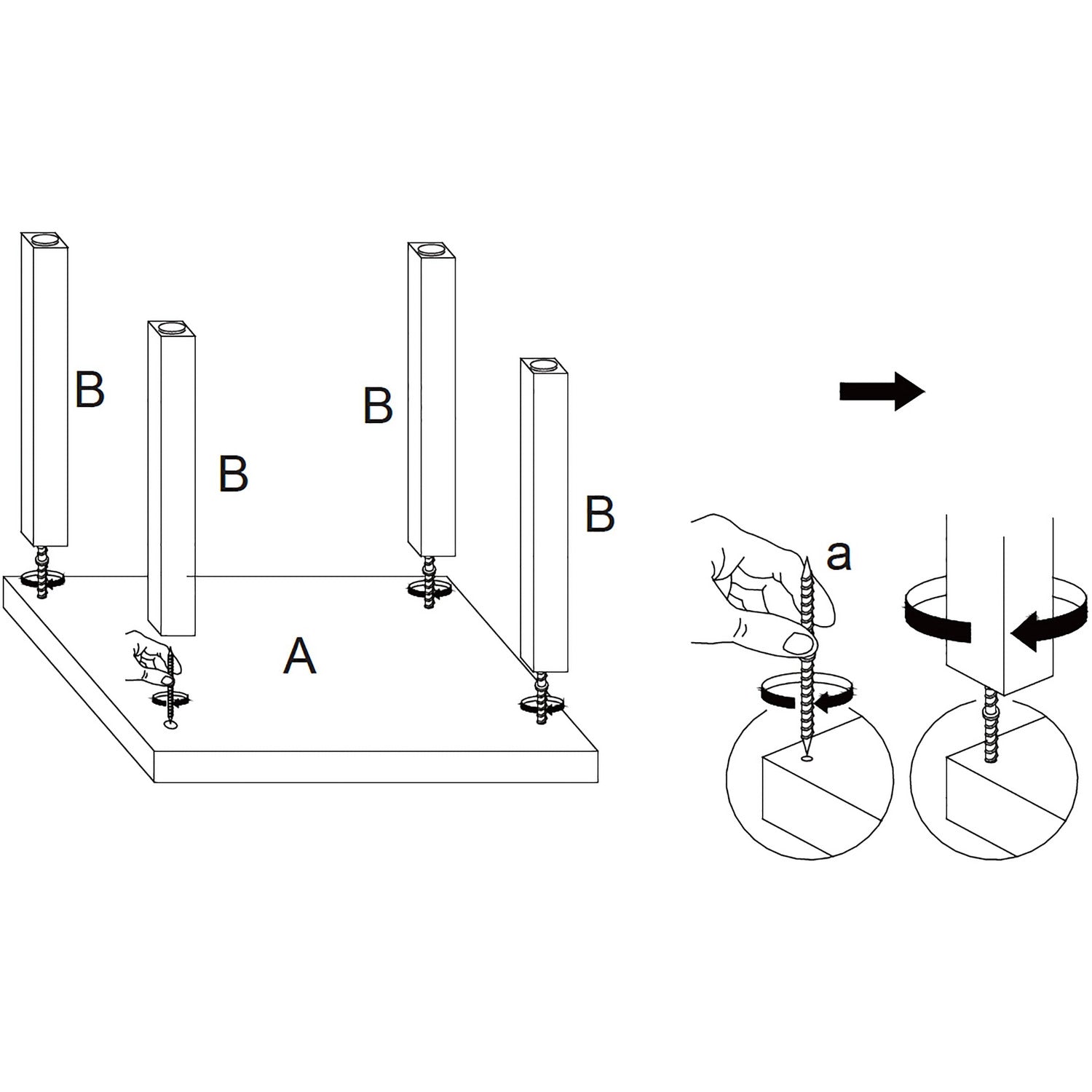 VESTIAMO CASA - Tavolino quadrato in legno naturale - h45x45x45 cm