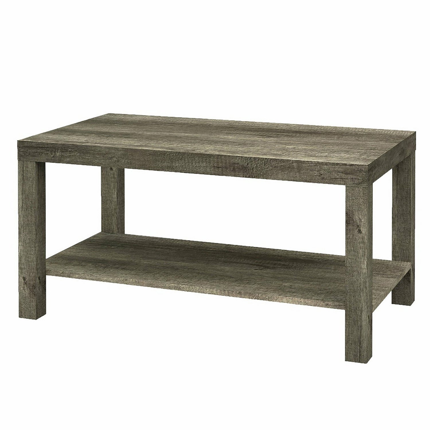 VESTIAMO CASA - Tavolino con Mensola Legno Rovere - h45x90x50 cm