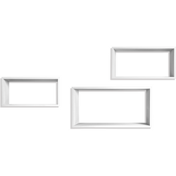 VESTIAMO CASA - Mensole cubo da parete colore bianco - set 3 pezzi