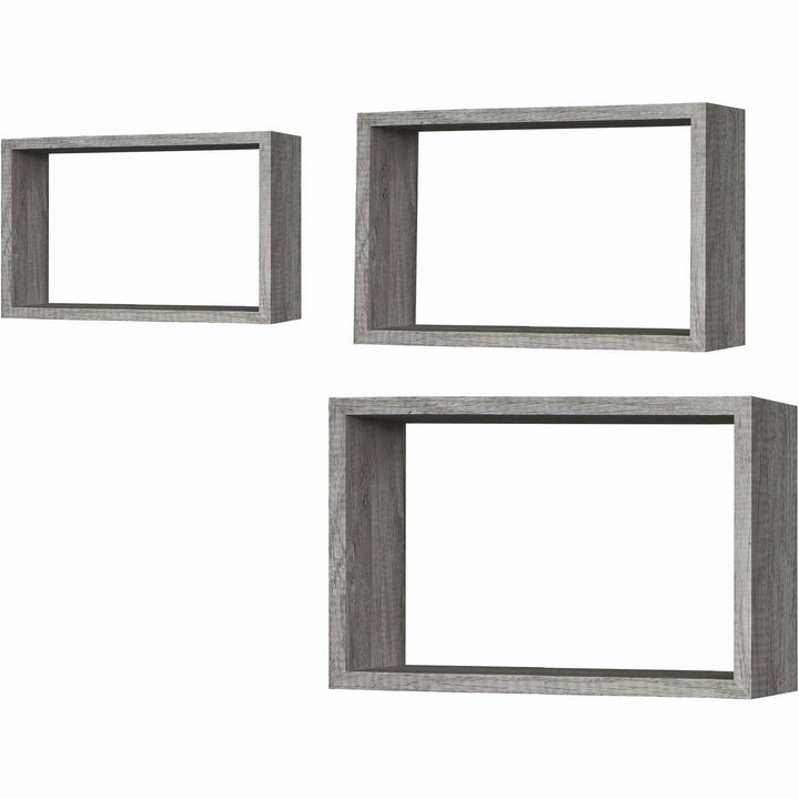 VESTIAMO CASA - Mensole da parete colore grigio - set 3 pezzi