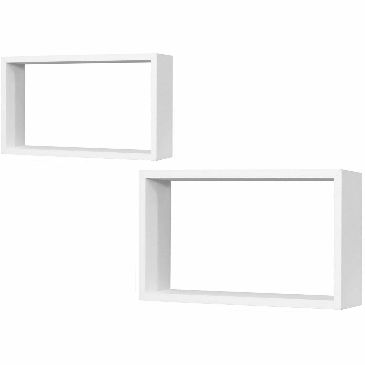 VESTIAMO CASA - Set Mensole da Parete in Legno Bianco 2 Pezzi