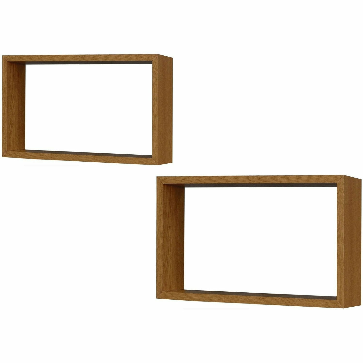 VESTIAMO CASA - Mensole da parete colore legno - set 2 pezzi