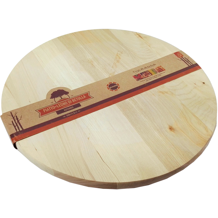 GUSTO CASA - Piatto tondo girevole in legno di betulla diametro 40 cm