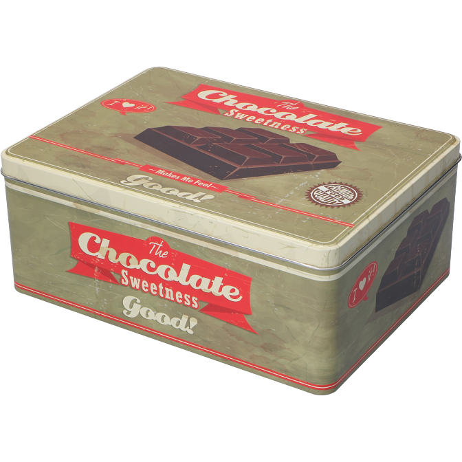 GUSTO CASA - Contenitore in latta rettangolare - h9x22x16 cm