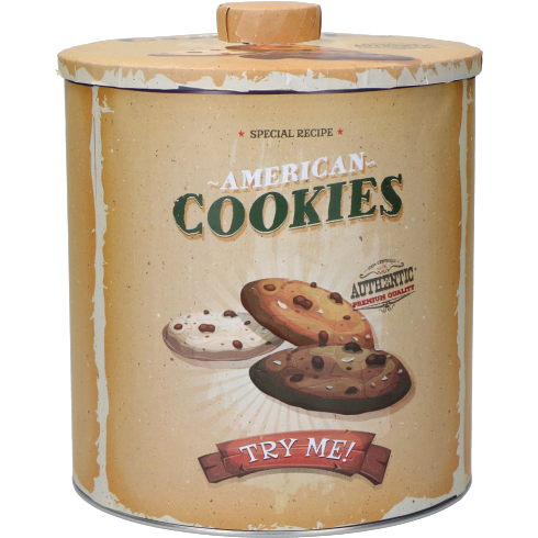 GUSTO CASA - Contenitore in latta tondo h20 cm