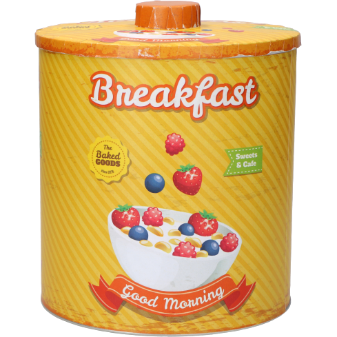 GUSTO CASA - Contenitore in latta tondo h20 cm