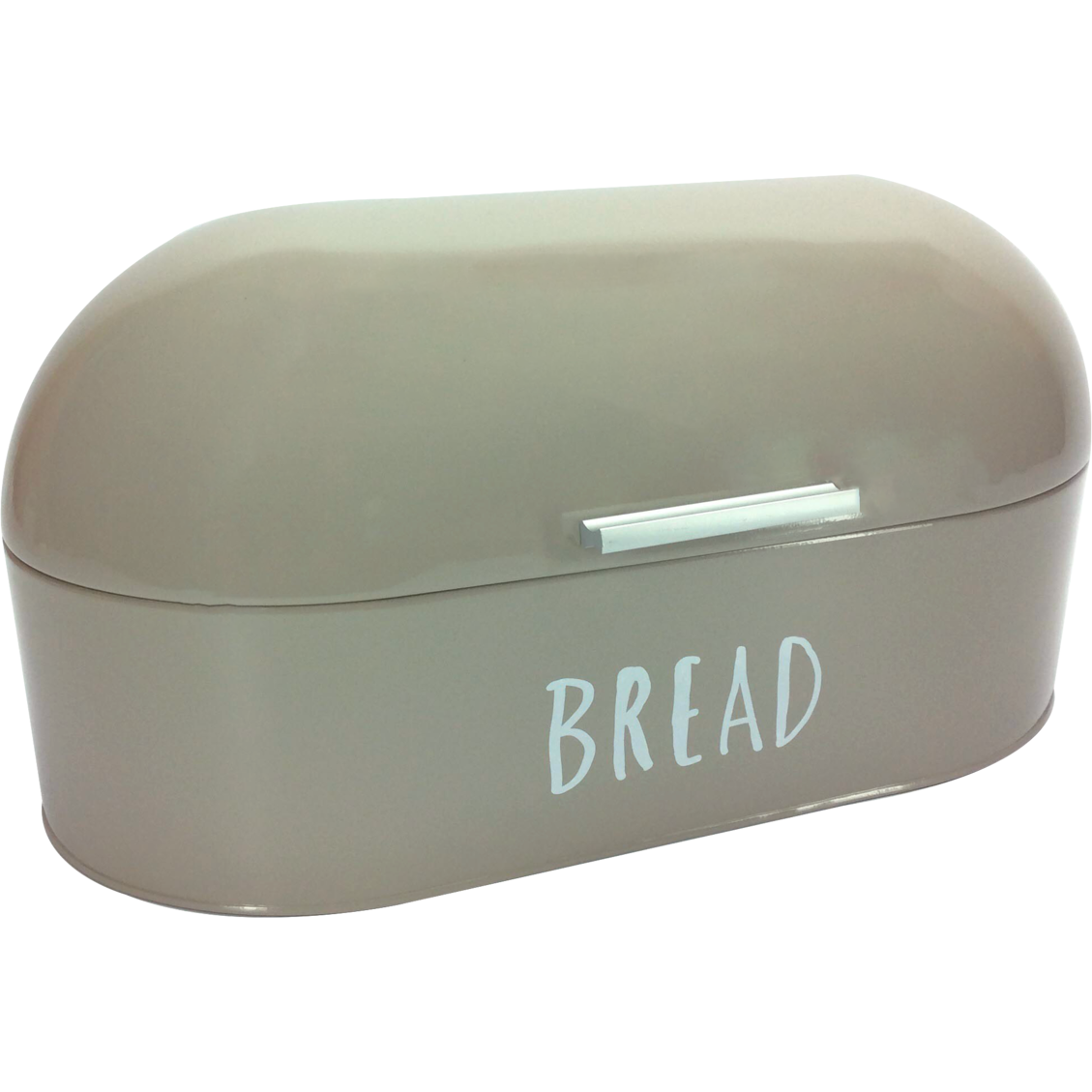 GUSTO CASA - Portapane in latta con coperchio Tortora - h20,5x43,5x20,5 cm