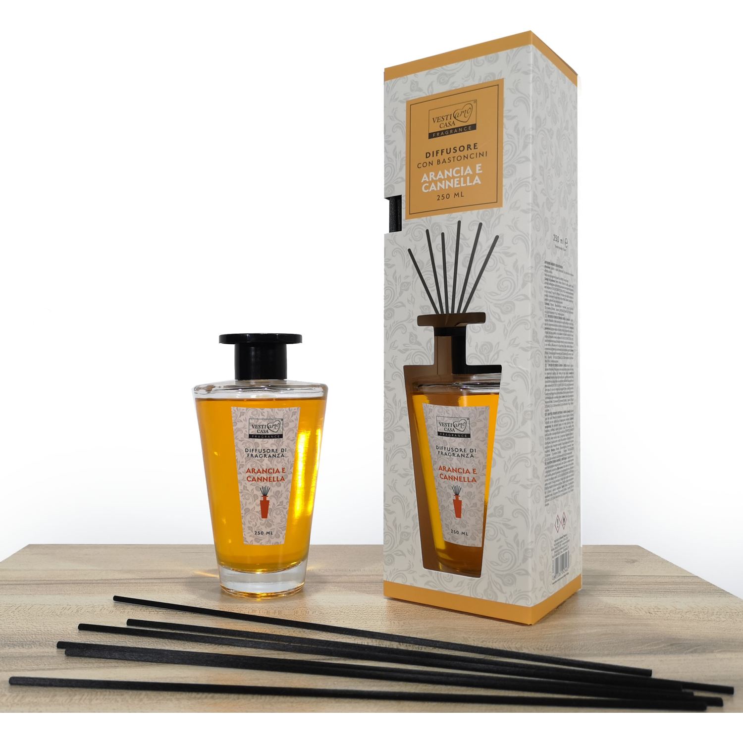 VESTIAMO CASA - Diffusore di Fragranza Arancia e Cannella 250ml