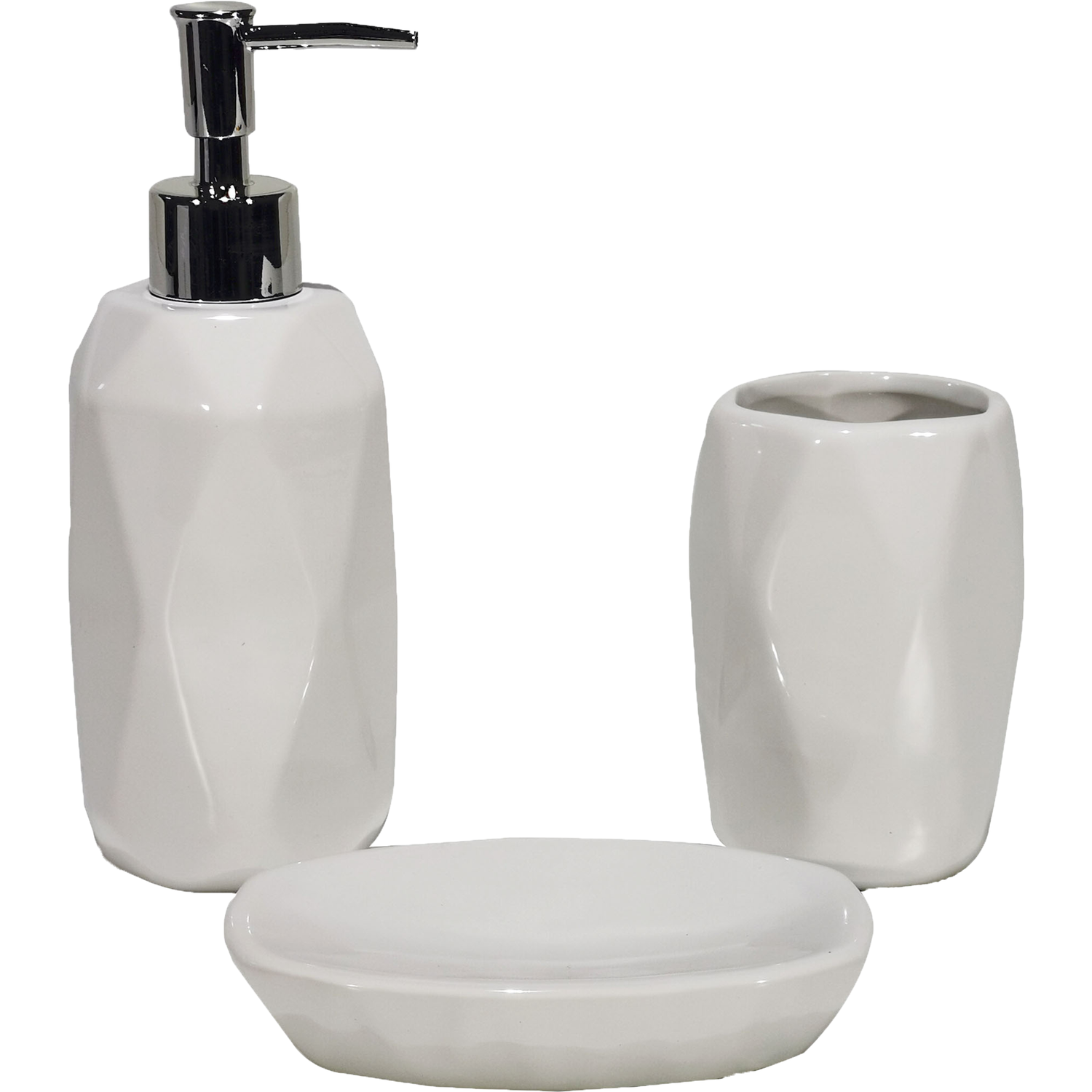 VESTIAMO CASA - Set Bagno bianco 3 pezzi