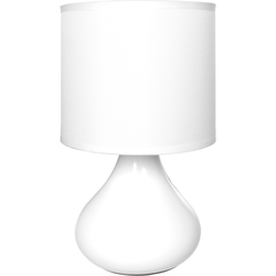DICTROLUX - Lampada da comodino bianca - h26cm