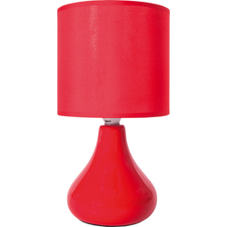 DICTROLUX - Lampada da comodino rossa h26cm