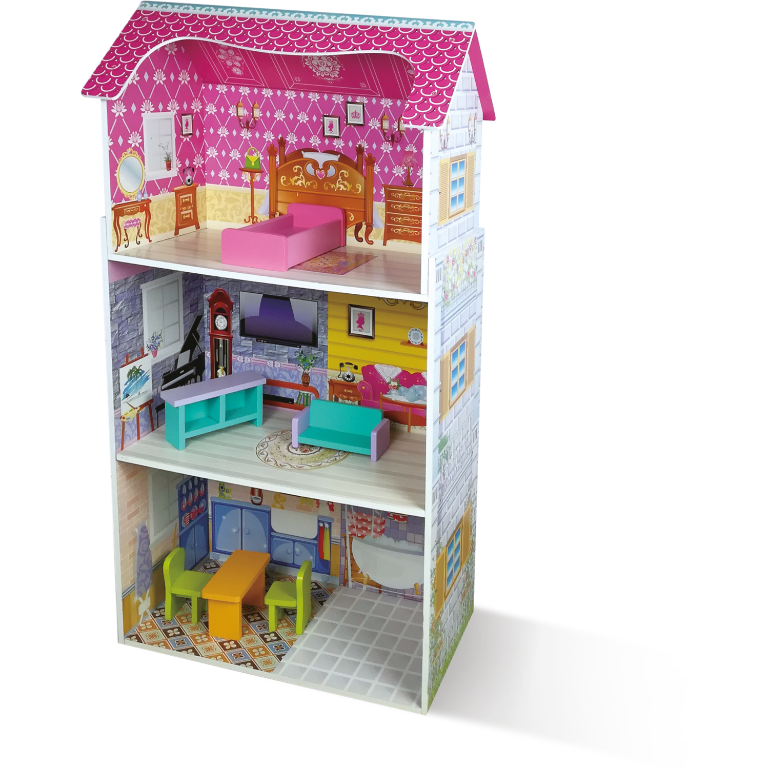 TU GIOCHI - Casetta in legno Wood world - h95x50x24 cm