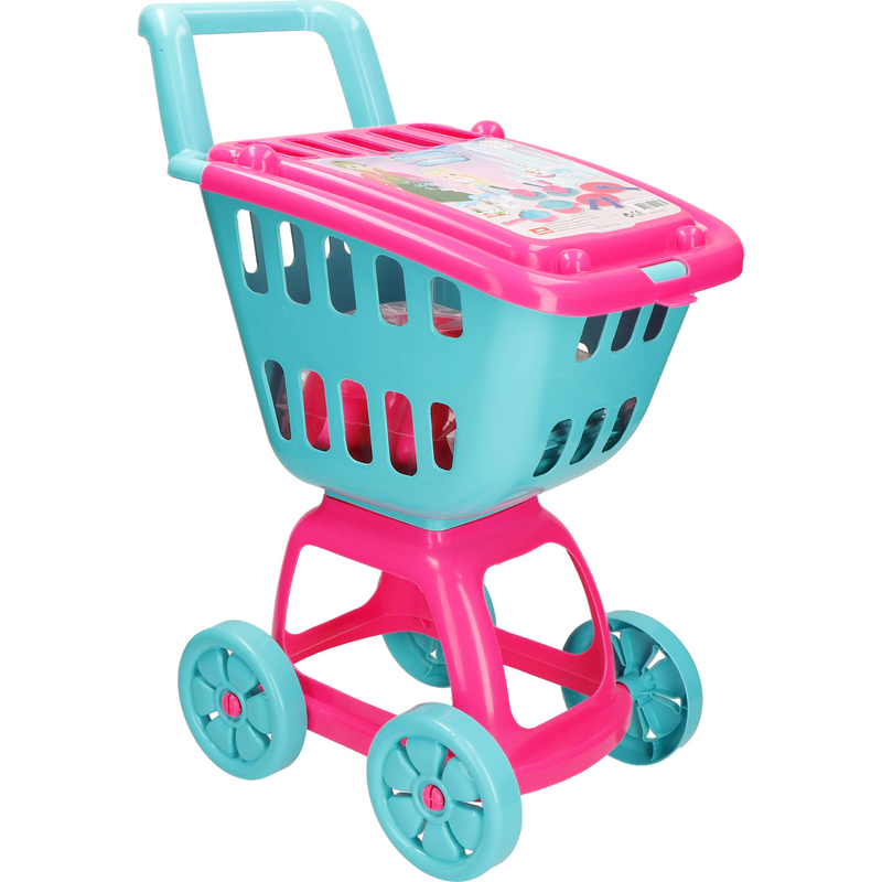 Kindi Kids Rabbit Petkin Carrello della spesa e 2 Shopkins, multicolore