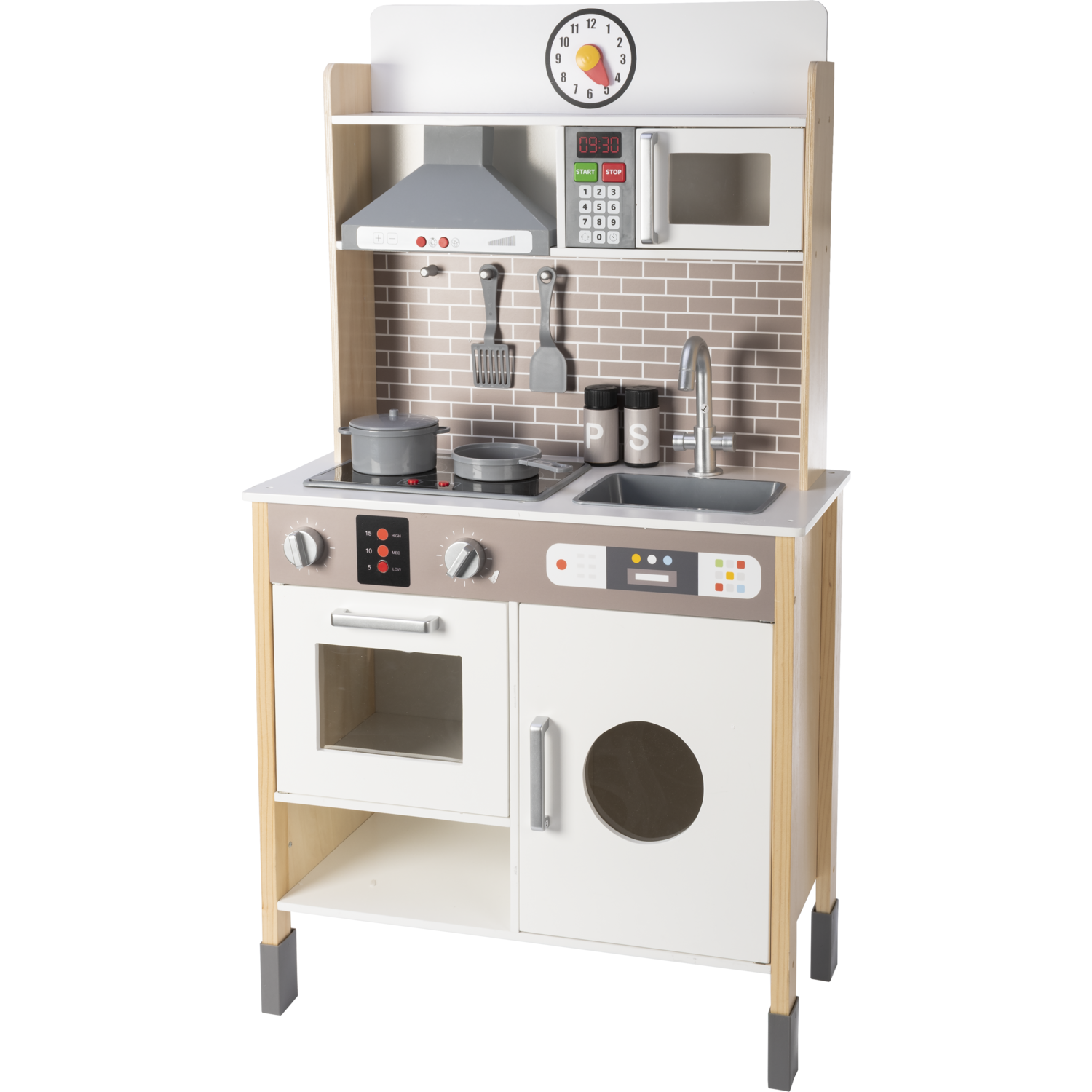 TU GIOCHI - Cucina in legno con luci e suoni reali - h110x62x30 cm